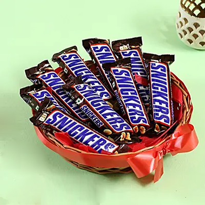 "Snickers Chocolate Basket - Click here to View more details about this Product